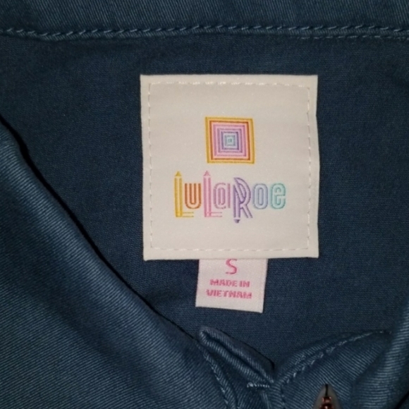 NWT SMALL LULAROE JAXON DENIM JACKET BLUE WASHED - Picture 5 of 7